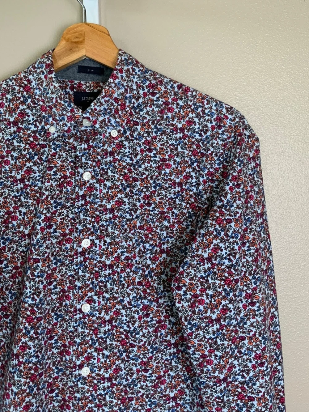 J. Crew Floral Printed Slim Fit Casual Button Down Shirt